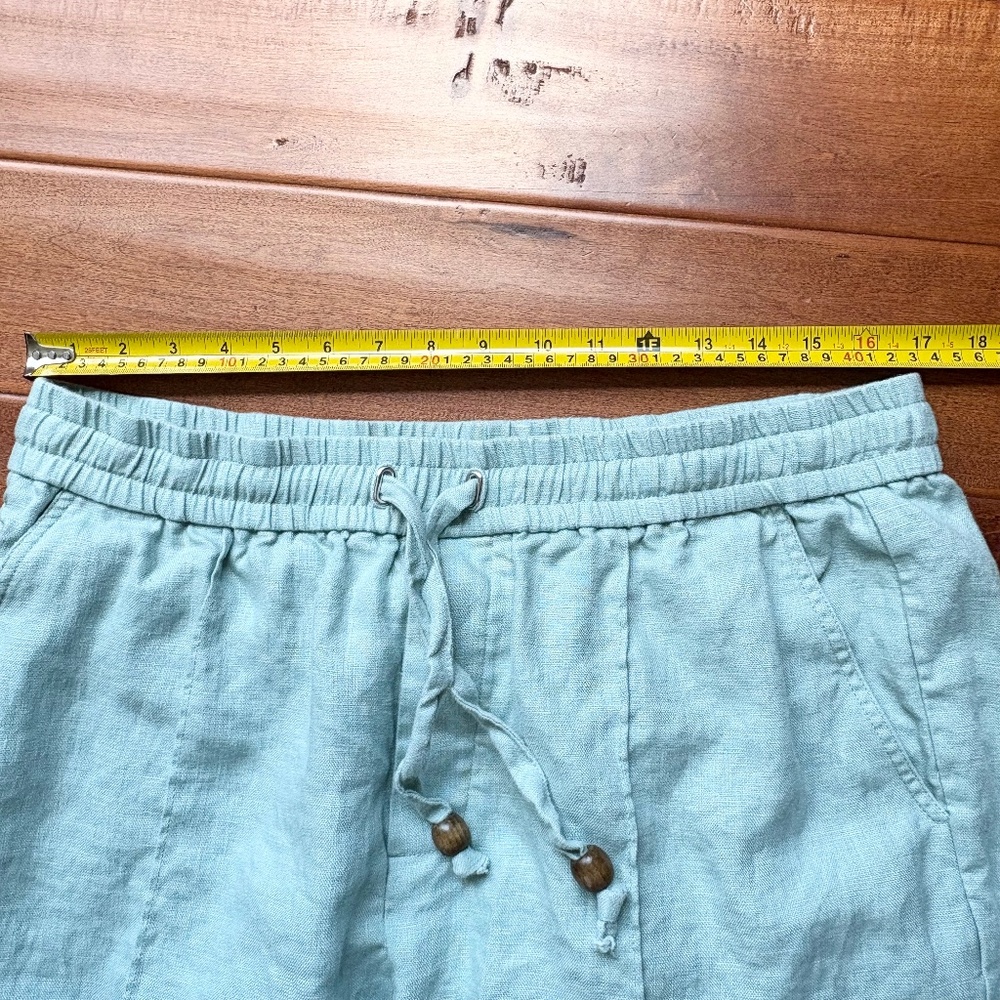 TOMBOLO Easy-Going‎ Pants (Hazy Blue  Linen) Womens XL Wide leg - Picture 15 of 15